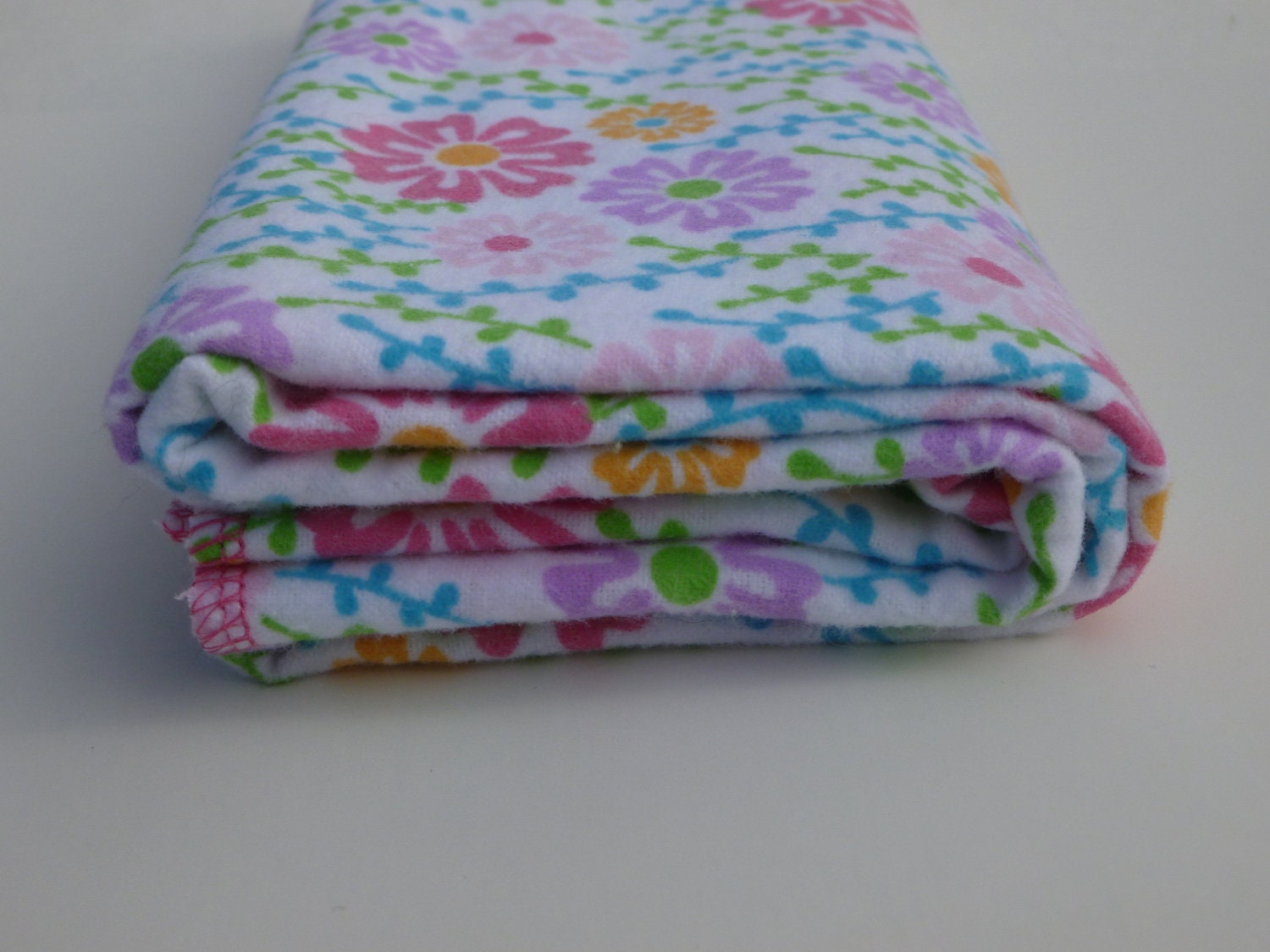 Extra Large Flannel Receiving Blanket - Spring Garden