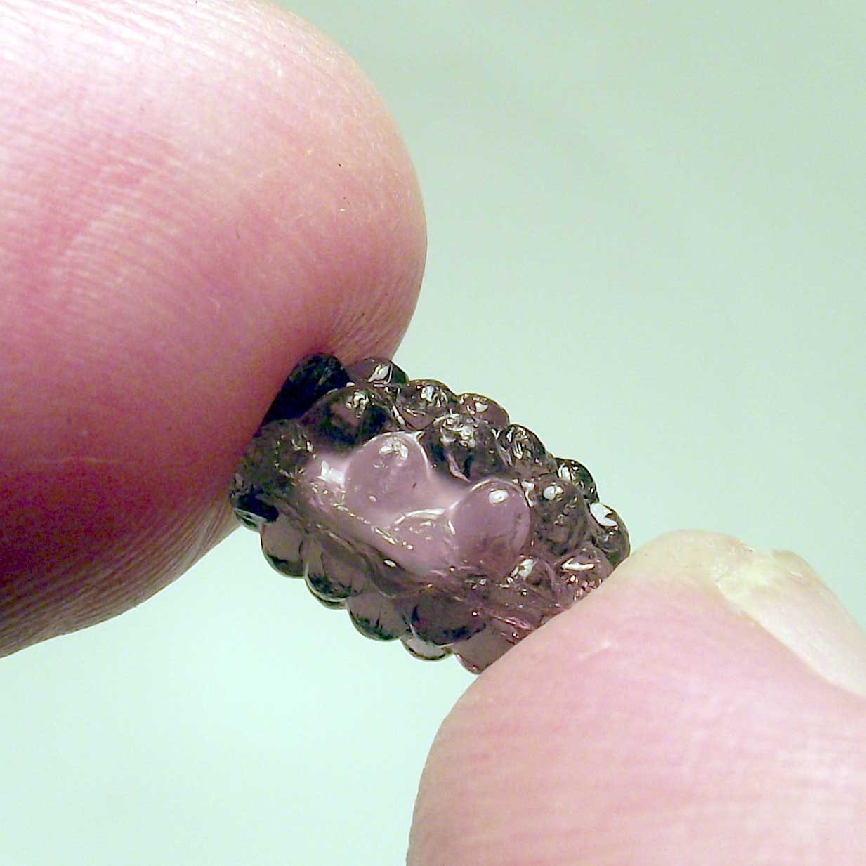 16 Vintage Bumpy Glass Purple Glass DESTASH