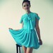 Aqua Chiffon A-Line Cotton Candy Dress