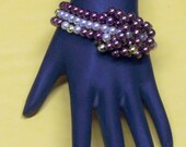 faux pearl multi strand bracelet - new style of bracelet in Brown and Tan