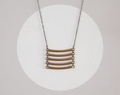LAST ONE Curved Bar Ladder Necklace