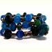 Memory Wire Bracelet Featuring Yellow Turquoise and Blue Agate