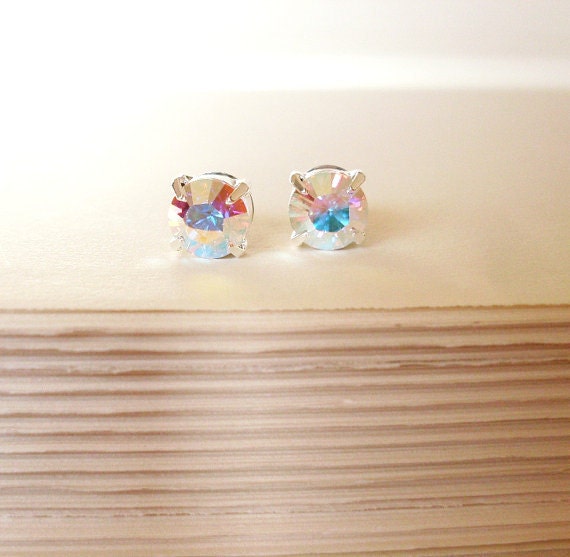 Swarovski Crystal Stud Earrings - Swarovski Crystal Studs Swarovski Crystal Earrings Bridal Stud Earrings Bridesmaids Stud Earrings Elegant