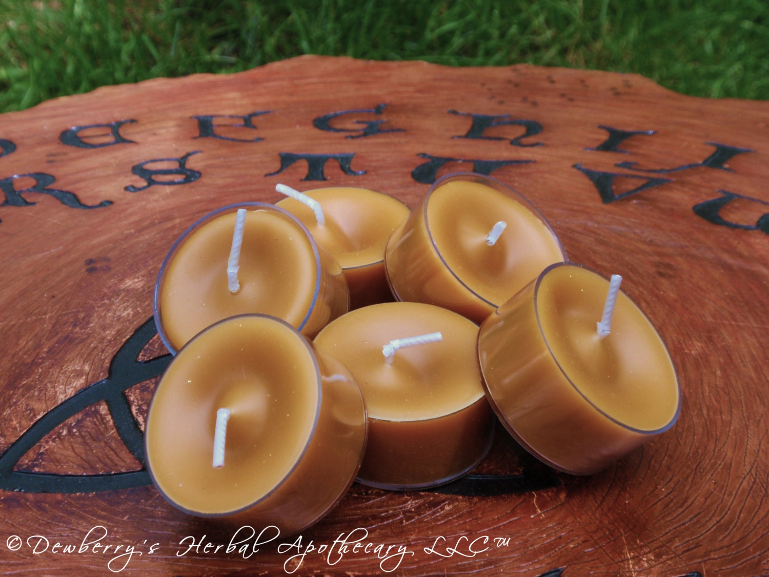 HONEYBEE Beeswax Tealights For Summer Solstice Celebrations, Guiding The Dead, Spiritual Fruits, Wisdom