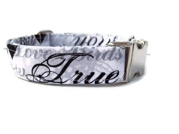 Wedding Dog Collar in Black