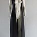 Sleeveless Jacket Long Vest Jacket pyramid studs Clips Black Coat Robe Dress Floor Length Maxi Goth - Chrisst - SPECIAL ETSY PRICE