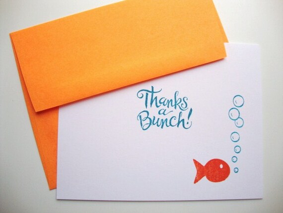 Buy thank you cards - Goldfish Thank You Cards Thanks a Bunch