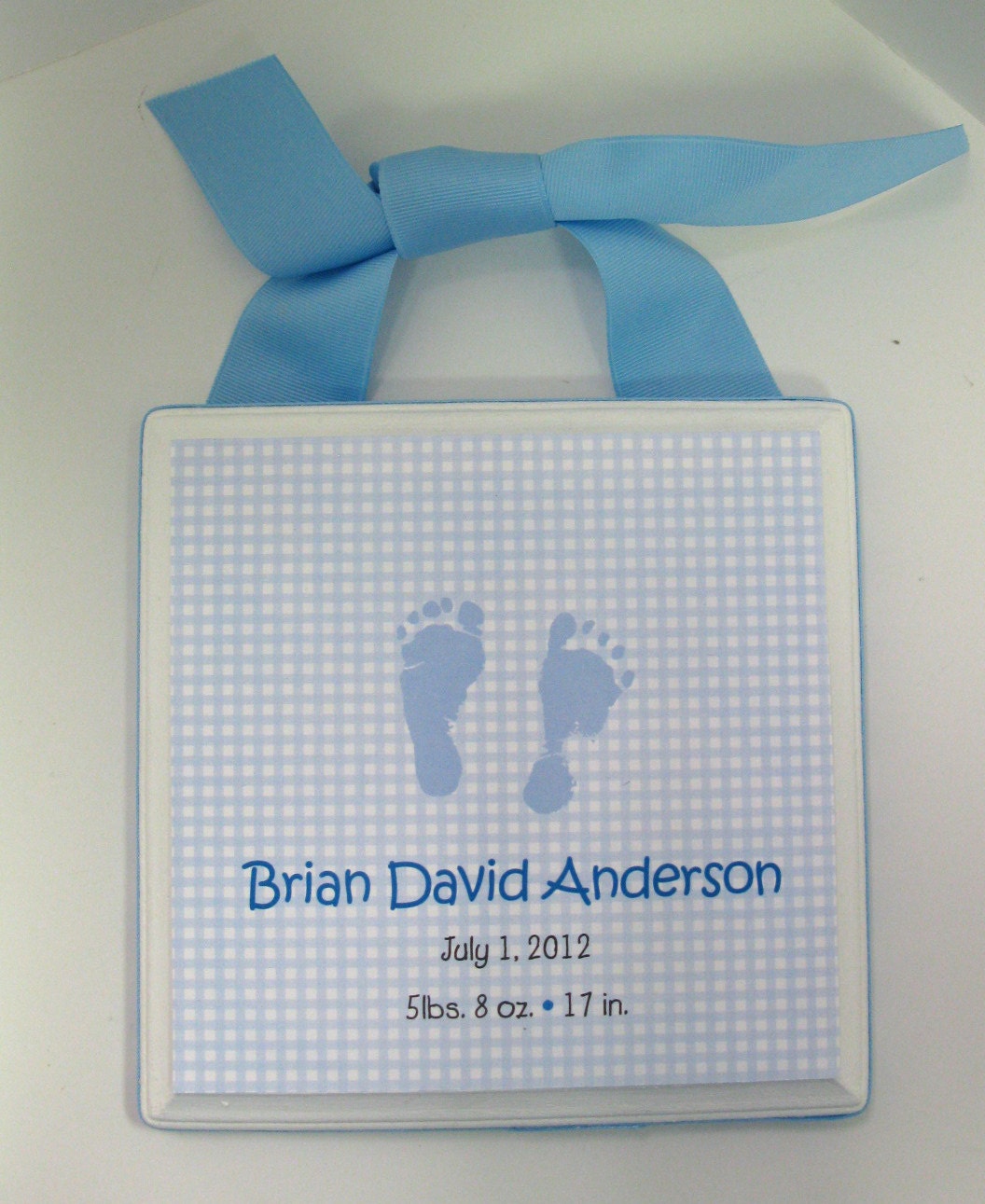 Boy Birth Announcement Keepsake Plaque