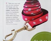 Leash -Pink polka dot-