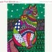 SALE ENDING - 11x14 CAT Folk art prints Poster of Painting Modern Abstract