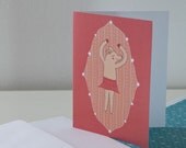 Pig Pirhouette Illustration single Blank Cards - choice of 5 designs