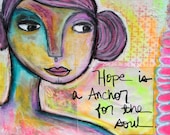 hope is a anchor 8x8 printed on 8x10 paper