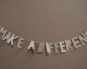 MAKE A DIFFERENCE paper banner