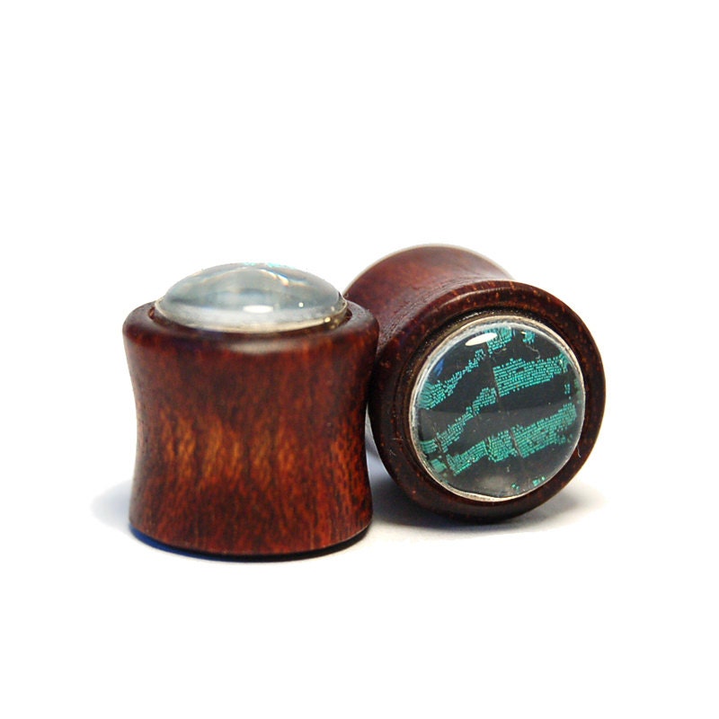1/2 inch Butterfly Wing and Blood Wood Plugs Pre-Made
