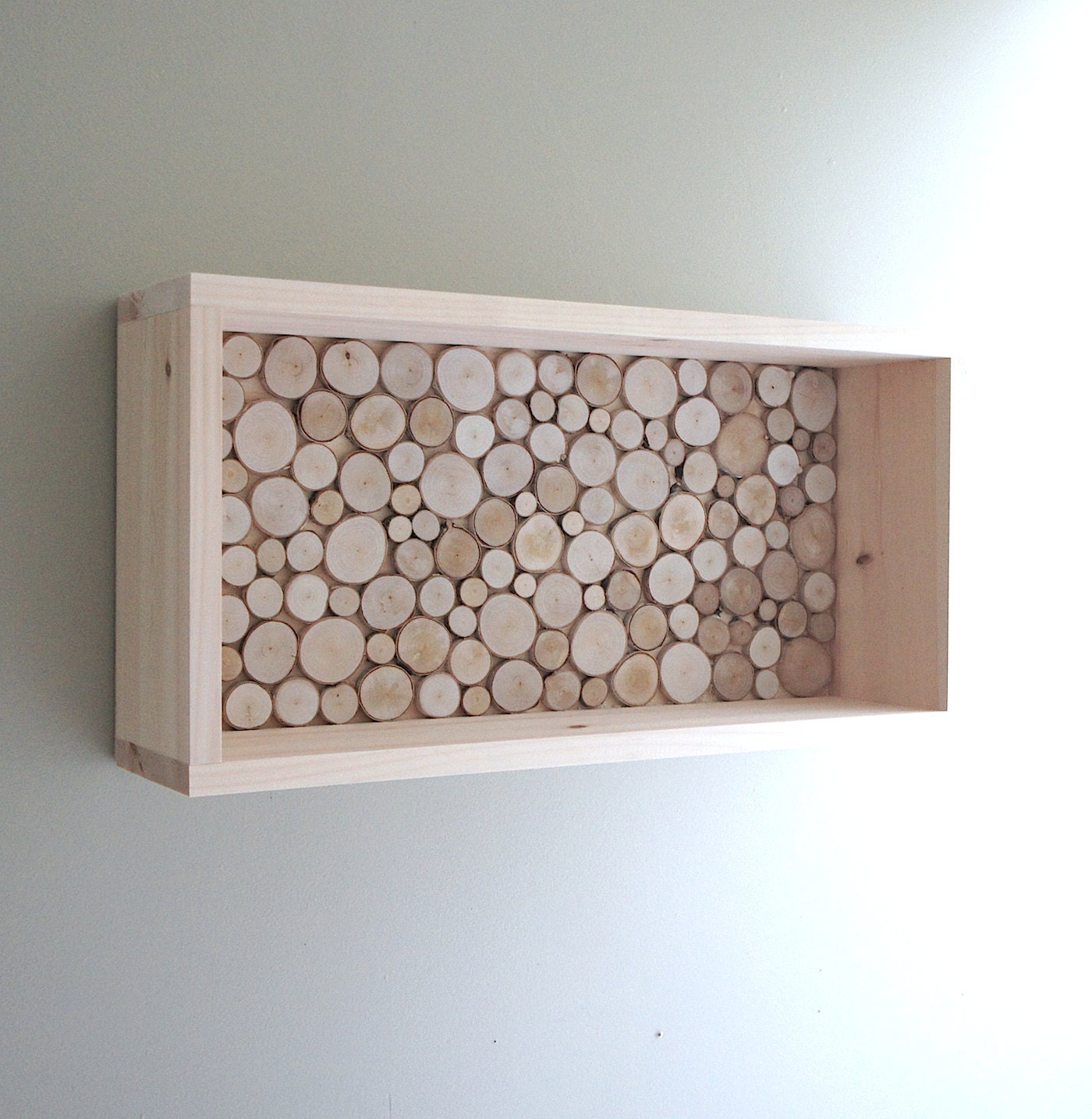 white birch forest wood grain shelf - made to order