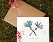 thank you // lotus flower greeting card // one pc