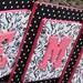 Stacked Letters, 11x14, Hot pink and Black, Dot Letters, Nursery Letters, Painted Letters, Name Plaque, Wood Letters, Baby Nursery Decor