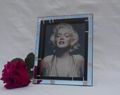 mirror and tile picture frame --- holds a 8x10 photo