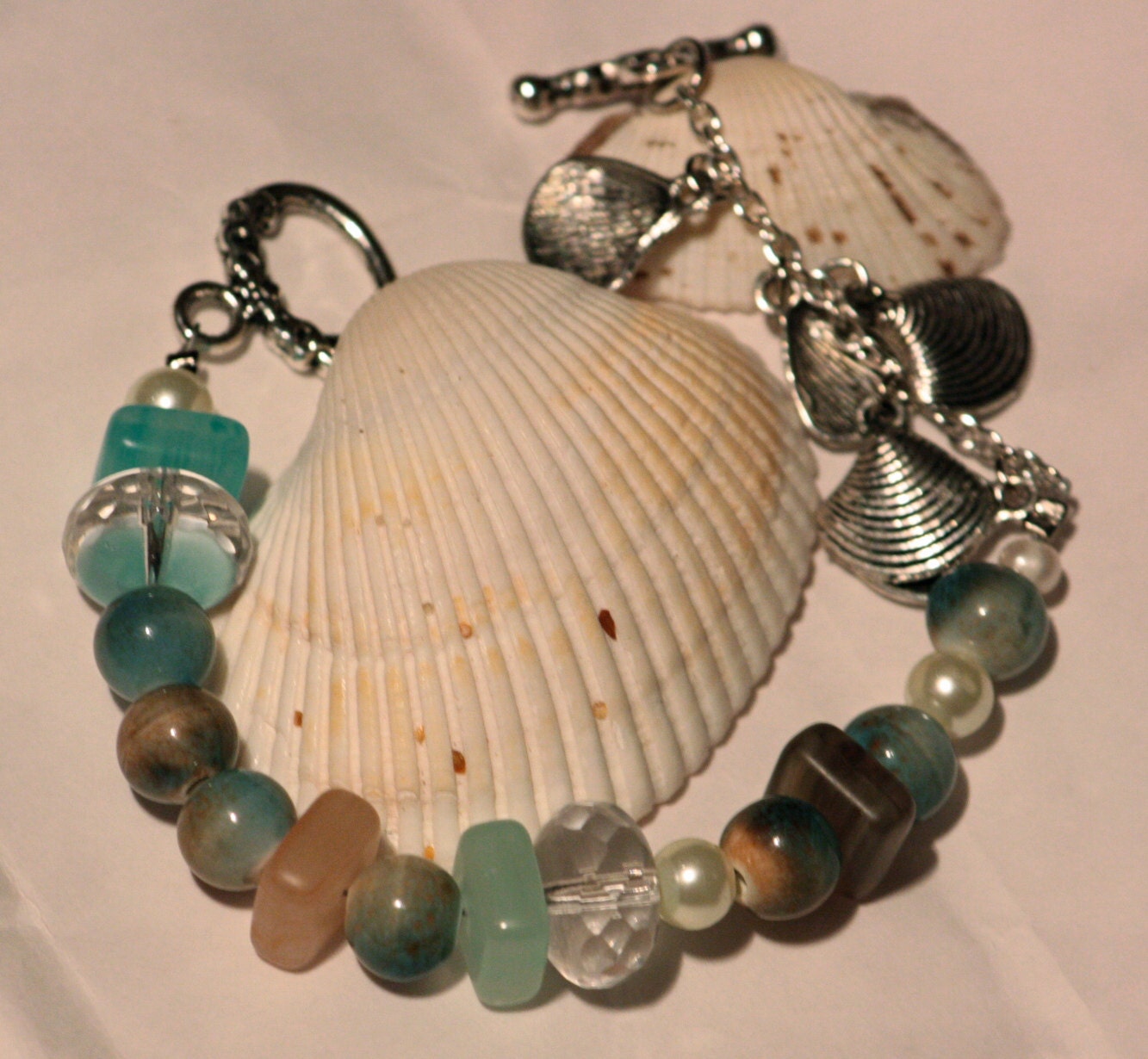 Sea Side Bracelet- Mixed Beads and Charms Bracelet for Water Element Signs