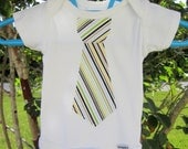 Baby Boy Stripes Tie Applique Onsie: Size 0-3 months
