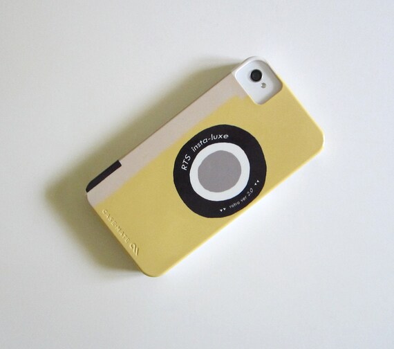iPhone Case Camera Yellow Squash  Vintage Retro  IPhone 4/4s case Modern redtilestudio