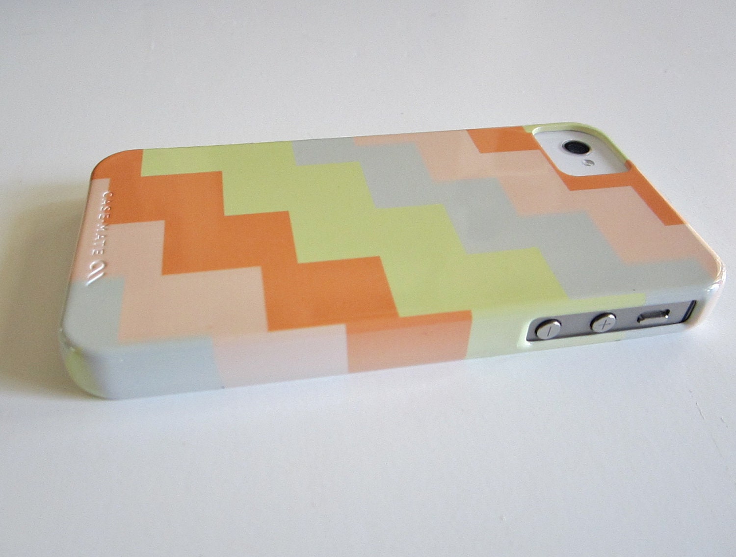 Modern Steps iPhone 4/4s case l iPhone 5 case l Pattern orange yellow pink gray geometric redtilestudio