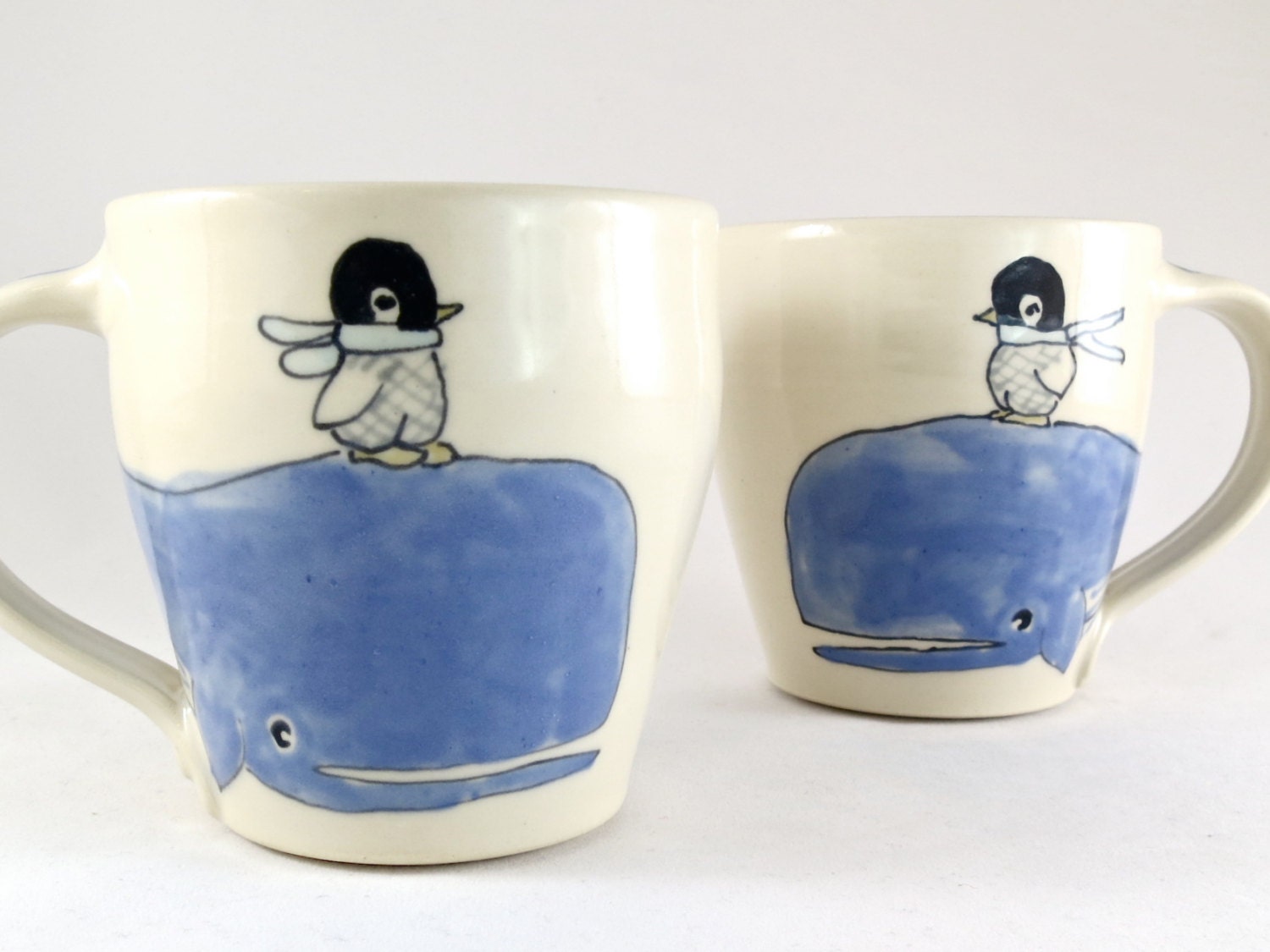Whale and Penguin Mug