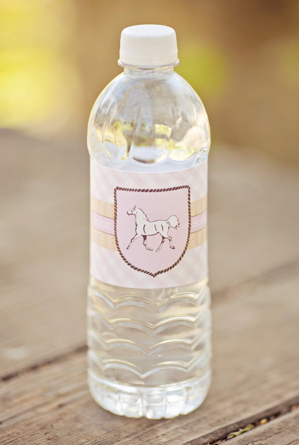 Cowgirl Water Bottle Labels - Printable