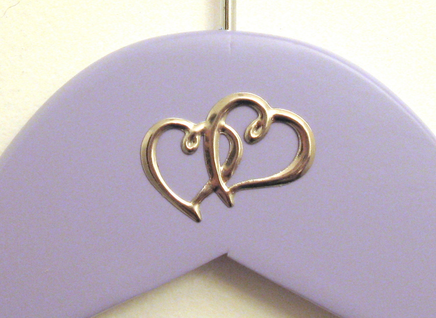 Two Hearts Add-On, Silver Tone - Custom Bridal Hanger Addition - Suspended Moments
