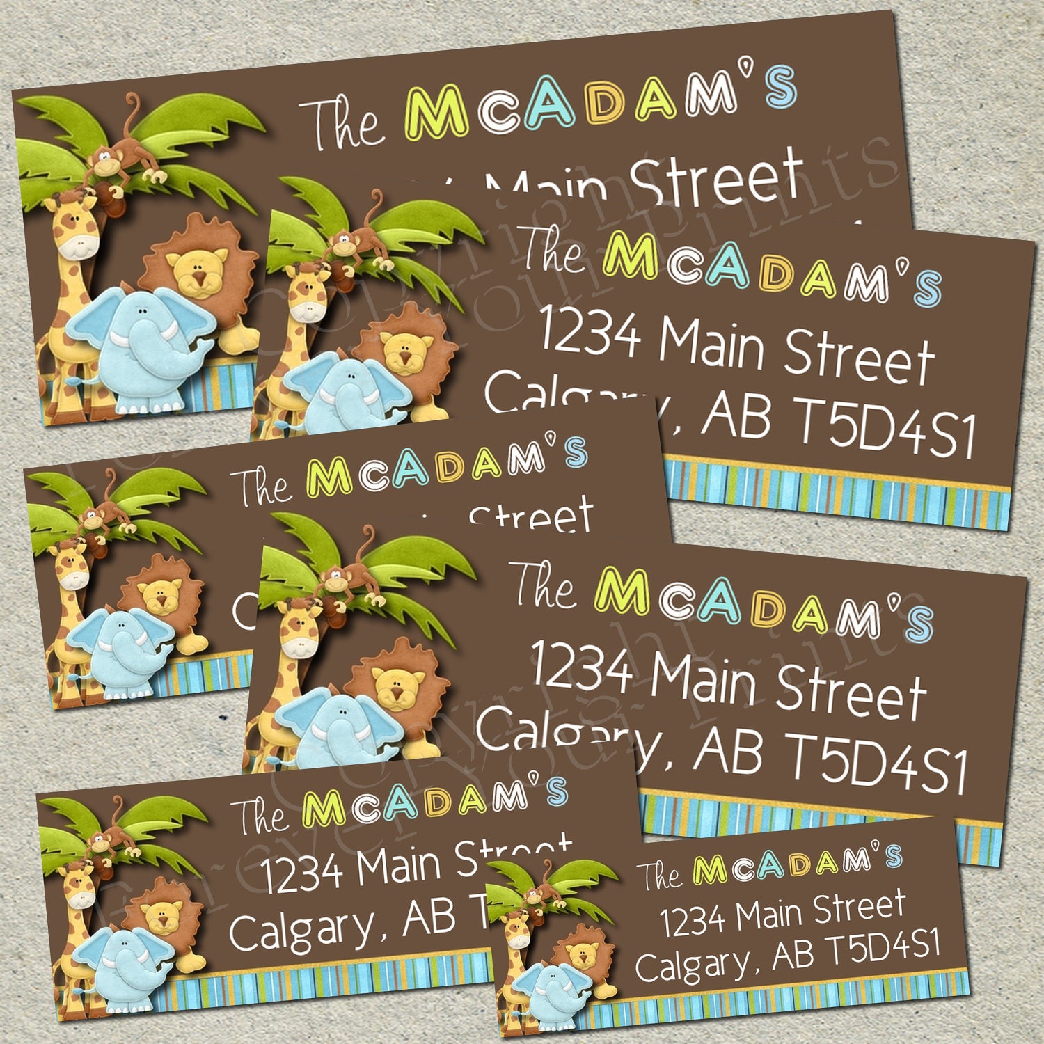 Jungle Return Address Label - DIY - Print Unlimited Copies Il_170x135
