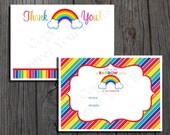 Rainbow Birthday Invitation - Fill in the blank - INSTANT DOWNLOAD Il_170x135