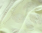 wide flower ripple cotton  1yard (53 x 36 inches) 49416 light yellow