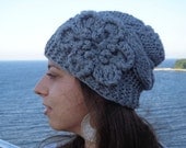 Womens Hats Knit Hats, Flower Hat Woman, Womens Knit Winter Hats, Womens Knit Hats, Knit Womens Hats, Knit Adult Hat Beanie Hat