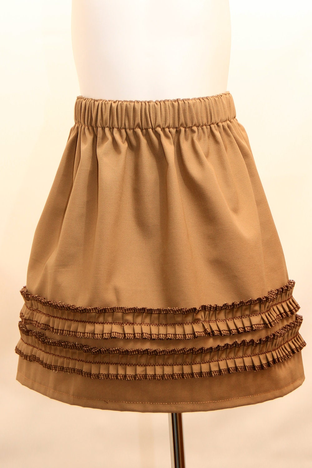 Navy Blue or Khaki Ruffle skirt for School - Suitable for many school uniforms  2T 3T 4T 5 6