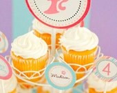 Barbie Mermaid Tale Inspired Birthday Party Decorations - Printable Centerpiece Circles by 505 Design Paperie Il_170x135