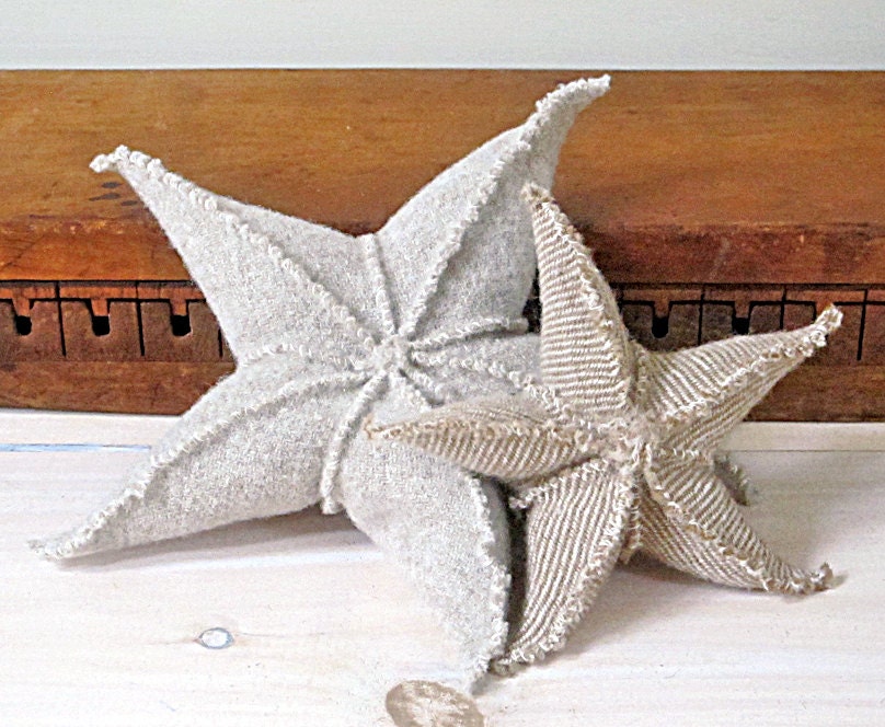 Organic Lavender Starfish Sachets: Gift Set, Wedding Favors or Place Cards or Bridal Party Gifts