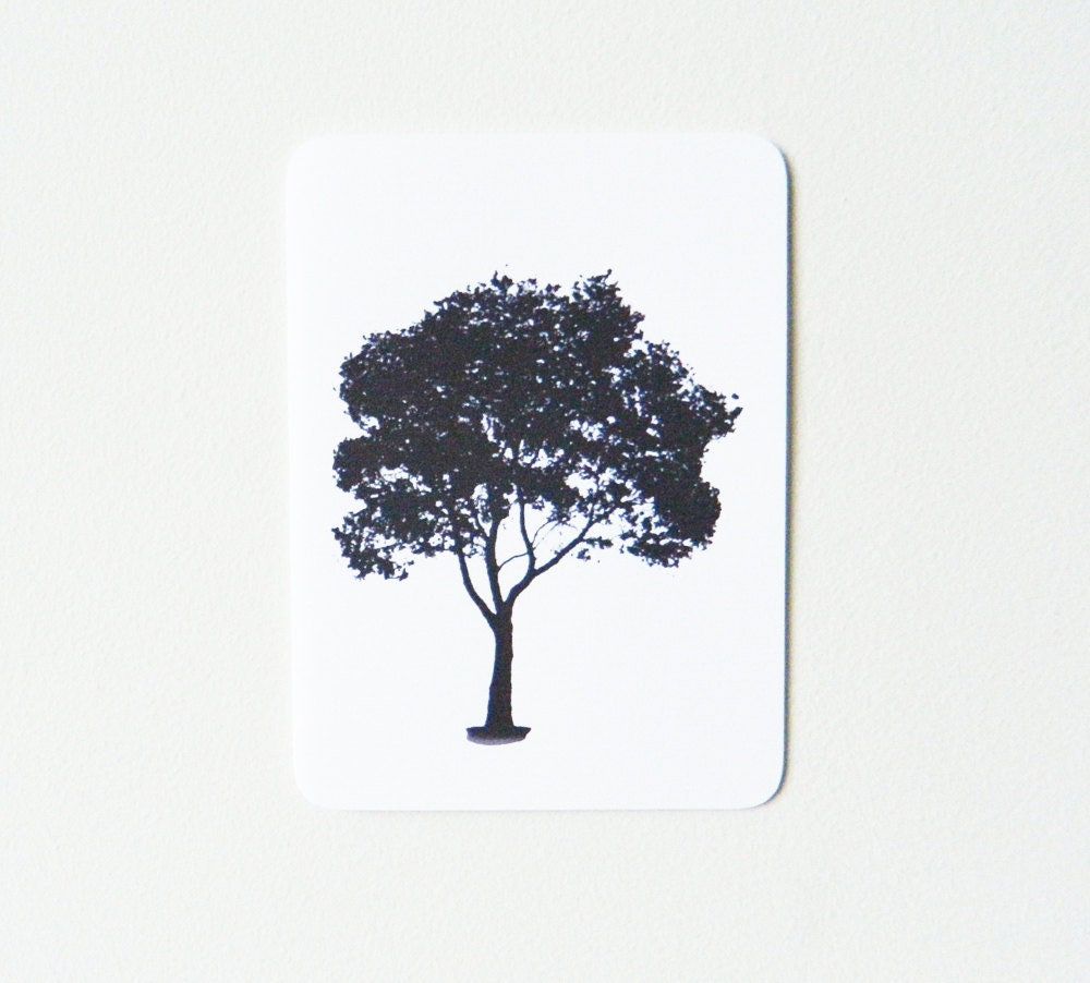 Tree Card - Black and White