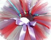 girls custom tutu new born to 6t " spring queen" lavender, coral, aqua