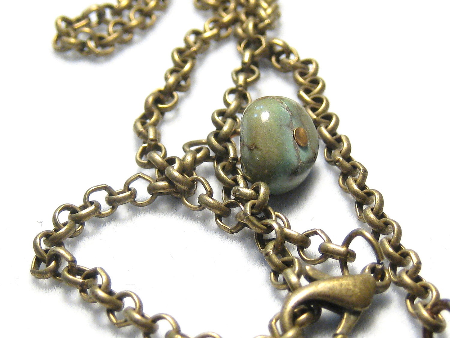 Verdigris Patina Angel Wings Necklace