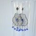 dark blue crystal earrings