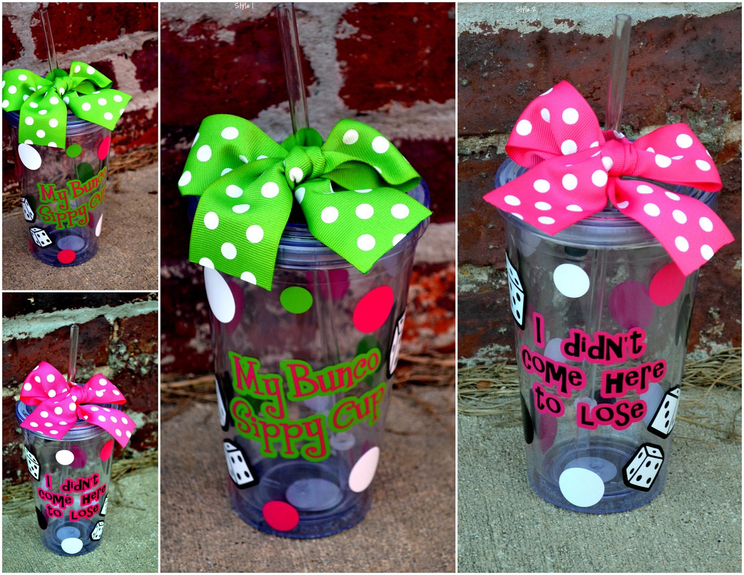 BUNCO To-Go Acrylic Tumbler Cup - 2 Styles Available