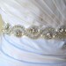 Bridal beaded crystal pearl wedding sash/belt. ETERNAL