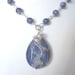 blue necklace, denim blue sodalite necklace, gemstone necklace, april trends, boho chic, spring fashion, ooak,