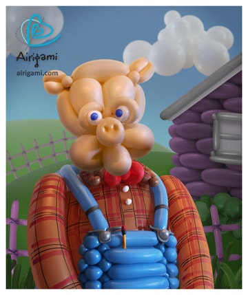 Limited Edition Print - "Mason, the third little pig"