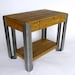 Gale Side Table angle iron welded steel legs and natural beetle kill pine wood with eco-friendly stain