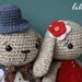 PATTERN - Miss and Mister Bunny, amigurumi bunny couple, crochet toys