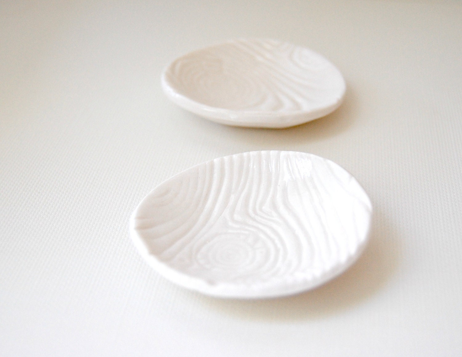 bark Porcelain Ceramic Dishes or Salt Cellars