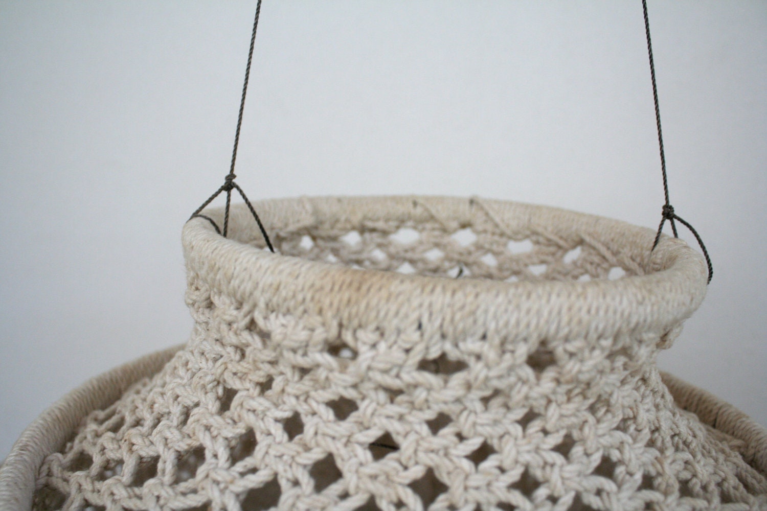 70s Macrame hanging lantern