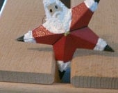 Santa Star Ornament - 2 1/2" tall