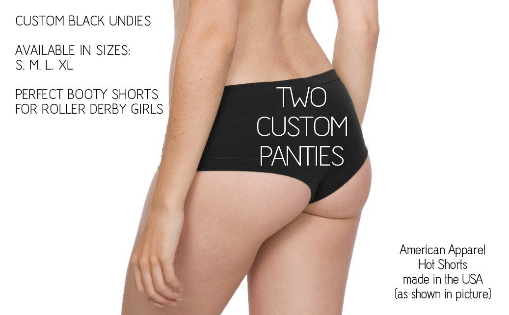 2 PACK Custom Panties/Booty Shorts - Perfect for Derby Girls - 15% off
